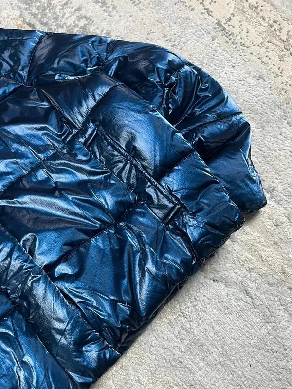 Casaco Puffer Azul Metálico Tamanho M – photo 4
